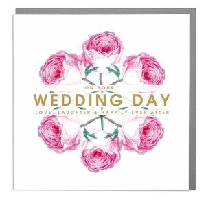 Roses Wedding Day Card .