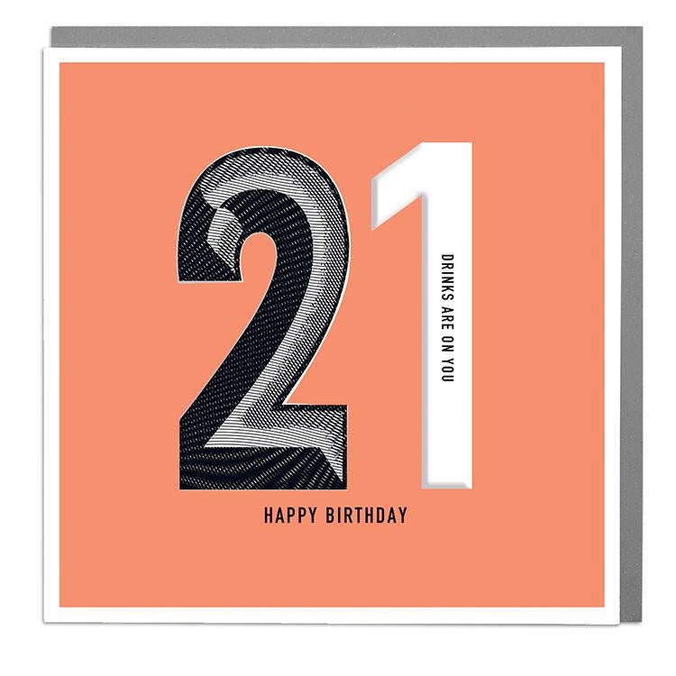 21st Happy Birthday Card