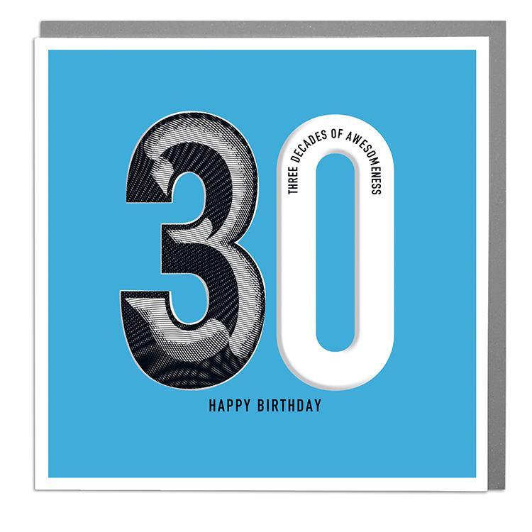 30th Happy Birthday Card