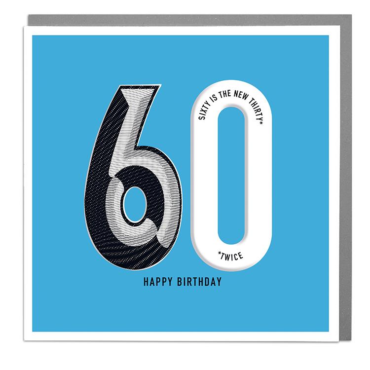 60th Happy Birthday Card