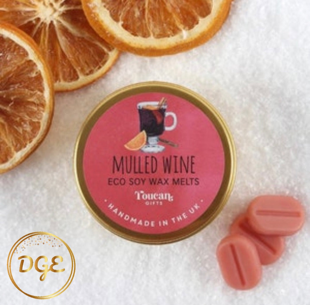 Eco Soy Wax Melts In Tin - Mulled Wine .