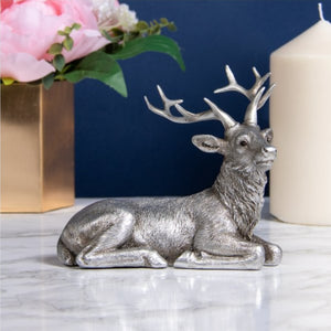Silver Lying Stag