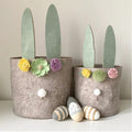Felt Bunny Rabbit Baskets - Set of 2