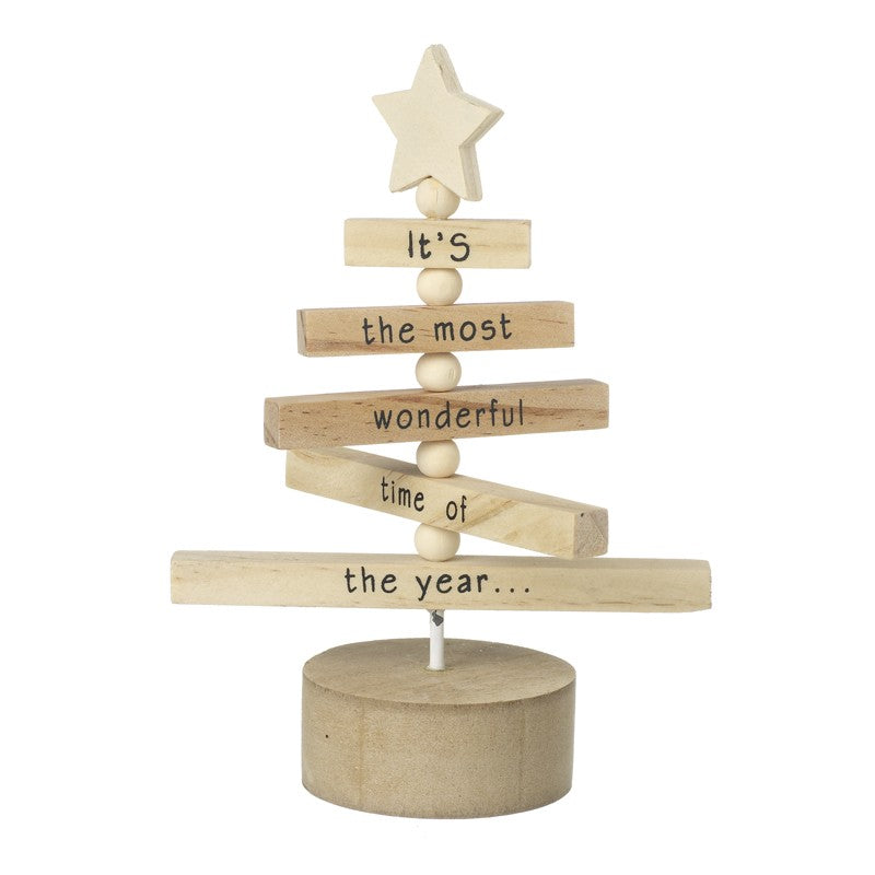 Most Wonderful Time Of The Year - Wooden Tree