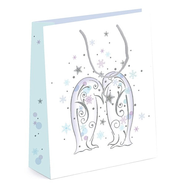 Christmas Penguin Gift Bag - Medium
