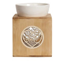 Zen Bamboo Wax Burner - Heart / Love