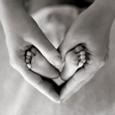 Black And White New Baby Greetings Card