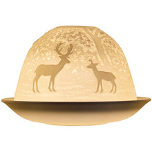 Load image into Gallery viewer, White Dome T-Light Holder - Deer .
