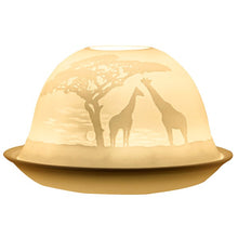 Load image into Gallery viewer, White Dome T-Light Holder - Giraffes
