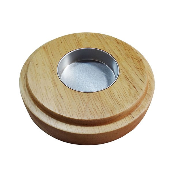 Wood Base For White Dome T-Light Holders - Nordic Lights