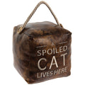 A Spoilt Cat Doorstop - Brown