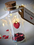 Hand Crafted Heart In Glass Bottle