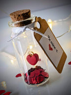 Hand Crafted Heart In Glass Bottle